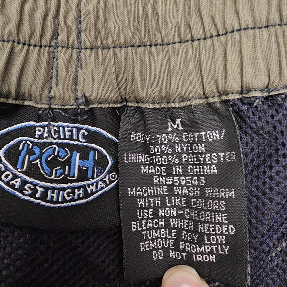 Vintage Pacific Coast Highway Mens Medium Elastic Waist Lined Cargo‎ Shorts - Picture 9 of 9